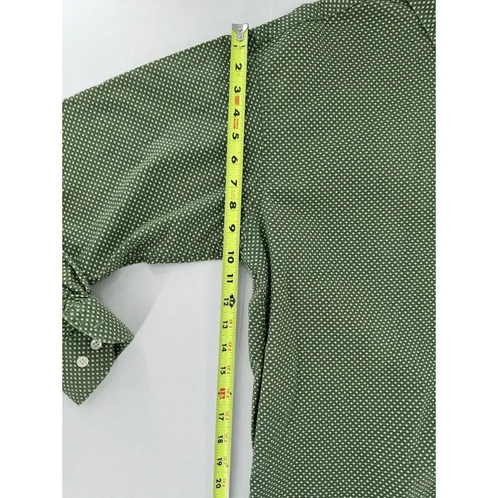 Cinch Button Up Shirt Size L Star Print Green Western Rodeo Dress Cowboy Cotton - Picture 7 of 16
